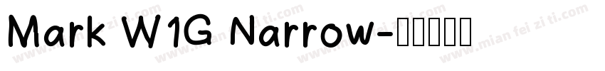Mark W1G Narrow字体转换